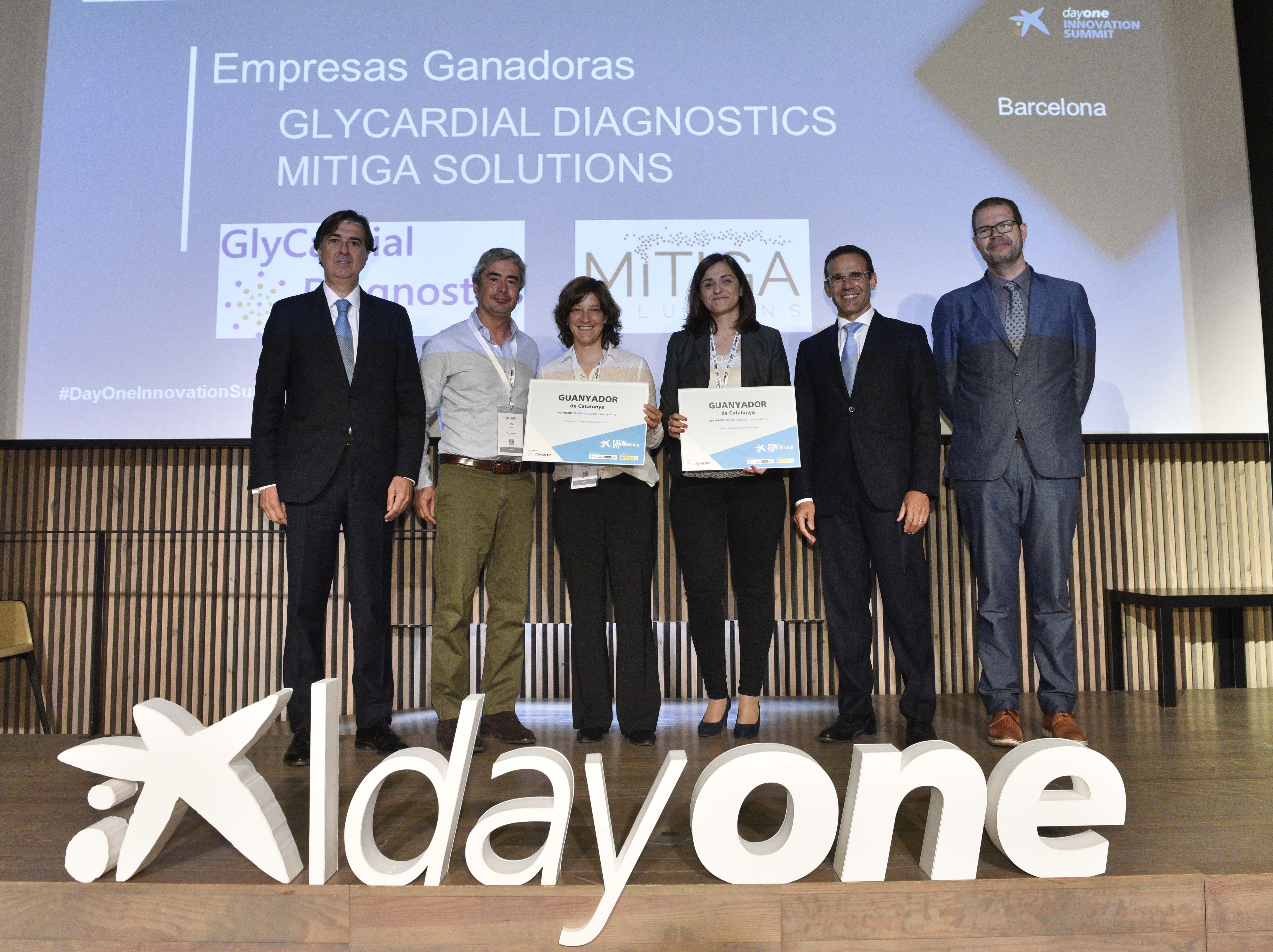 Les empreses GlyCardial Diagnostics i Mitiga Solutions guanyen els premis EmprenedorXXI a Catalunya